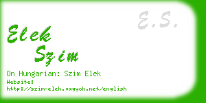 elek szim business card